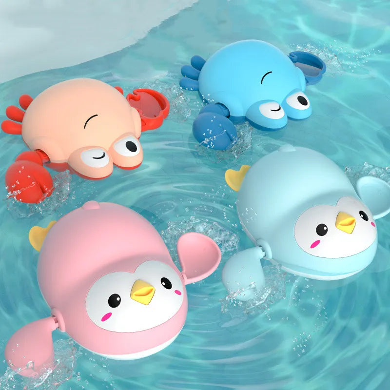 Summer Bath Toys Kids Swimming Clockwork Dolls Play Water Baby Bathing Cute Funny Children Bathroom Shower Bathtub Animals Toy